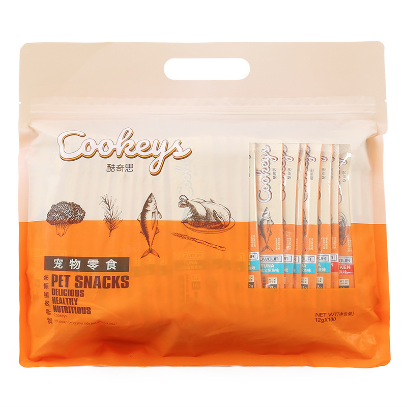 100 bocadillos de barras de gatos, caja entera sin seductores, gatos enlatados, gatos pequeños, mascotas insignia, bocadillos para gatos.