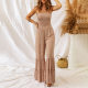 Spring New Style Thin Shoulder Strap Overalls Wide Leg Floral Jumpsuit Women's Bohemian Style High Waist Pleated Jumpsuit for Women