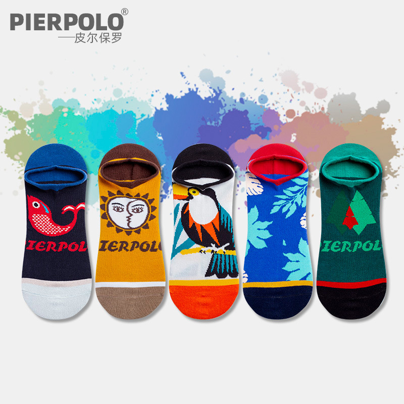 PIER POLO Paul socks summer men's new national tide cotton socks fashion creative art tide socks men wholesale PIER POLO Paul socks summer men's new national tide cotton socks fashion creative art tide socks men wholesale