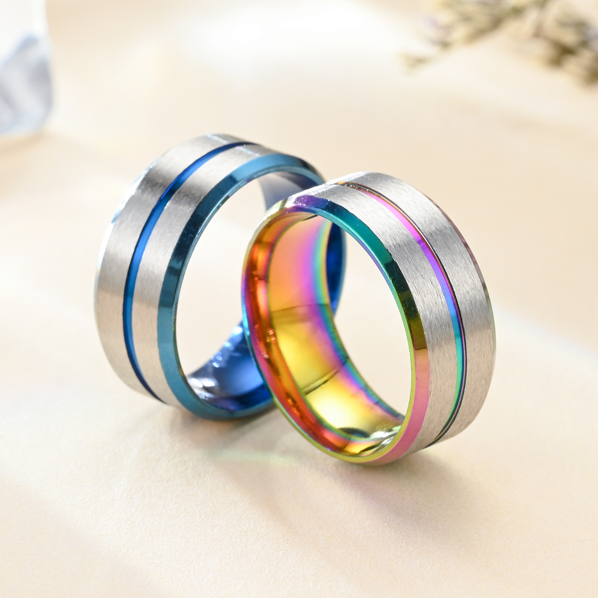 Fashion Geometric Stainless Steel Rings Metal Stainless Steel Rings 1 Piece
