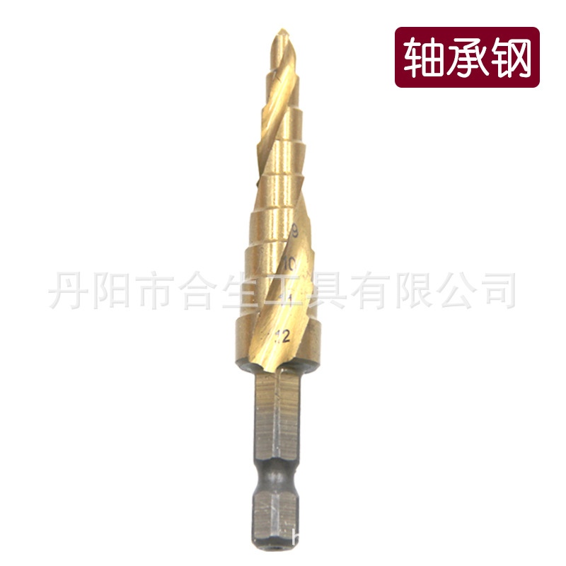 Cross-border 3 piezas mango hexagonal ranura en espiral de titanio plateado 4-12/4-20/4-32 paso taladro traje taladro eléctrico transfronterizo