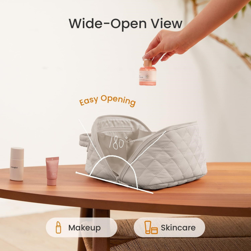 Bolsa de maquillaje de gran capacidad para damas de Amazon, nueva bolsa de almacenamiento de cosméticos, bolsa de lavado portátil de viaje