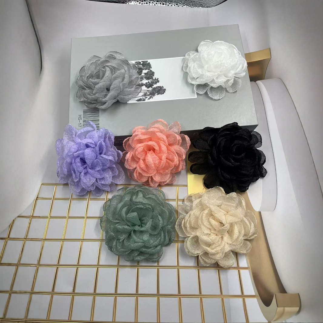 Three dimensional shiffon hair accessory handmade