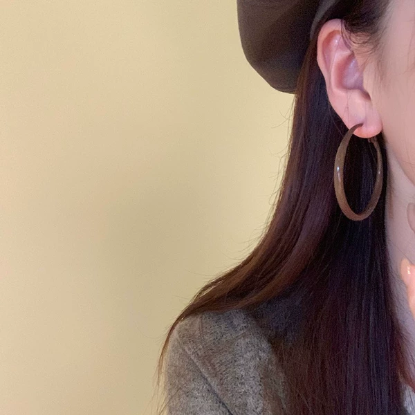 5cm Yadan color earrings, a pair of S925 silver needles