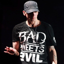 同款Eminem 埃米纳姆 阿姆短袖t恤圆领嘻哈摇滚说唱音乐男宽