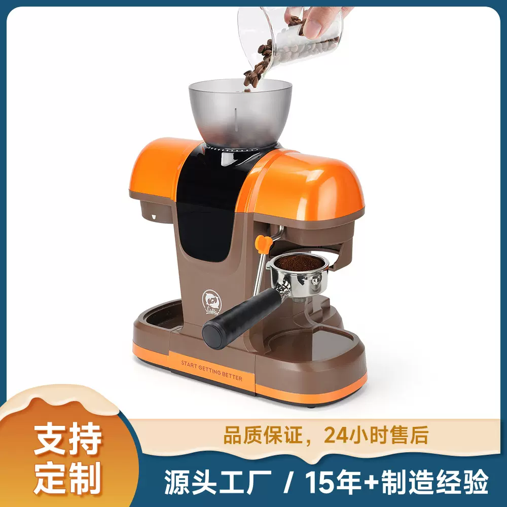 跨境意式咖啡机家用高压萃取小型办公半自动意式浓缩蒸汽式打奶泡