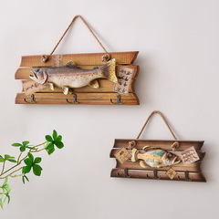 Antique-style creative European-style simulated fish wall hanging wood craft wall decor wholesale