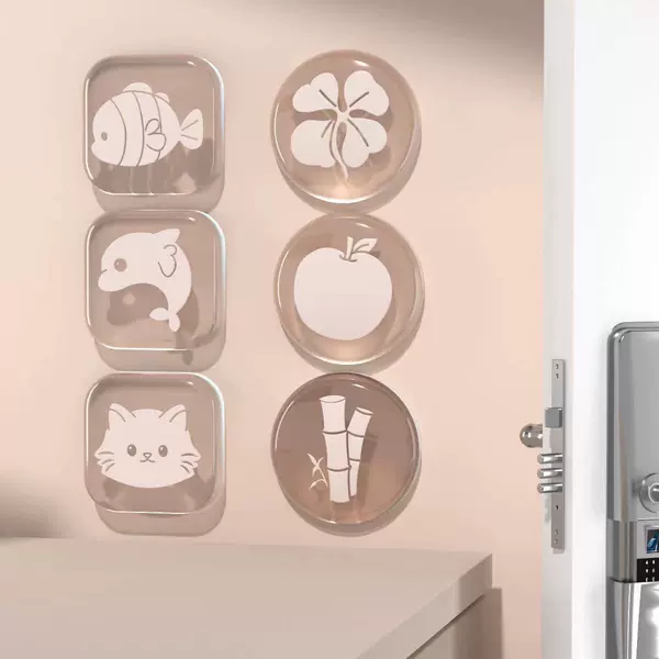 【6 packages】Square + round, no stickers and no marks [Extra thick 10MM]