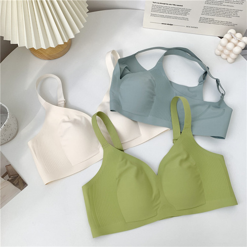 Seamless underwear for women, thin style, push-up big breasts, small breasts, anti-sagging, women's special no-wire bra for small breasts