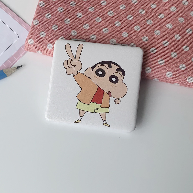 Crayón pequeño nuevo espejo de fábrica directamente para portátil plegable espejo de maquillaje estudiantes de mano comedor lindos bolsos nuevos