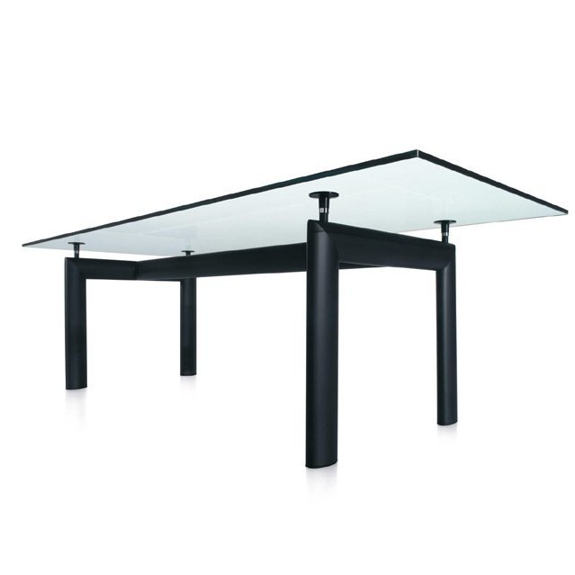 LC6餐桌Le Corbusier Table包豪斯钢化玻璃餐桌洽谈柯布西耶方桌