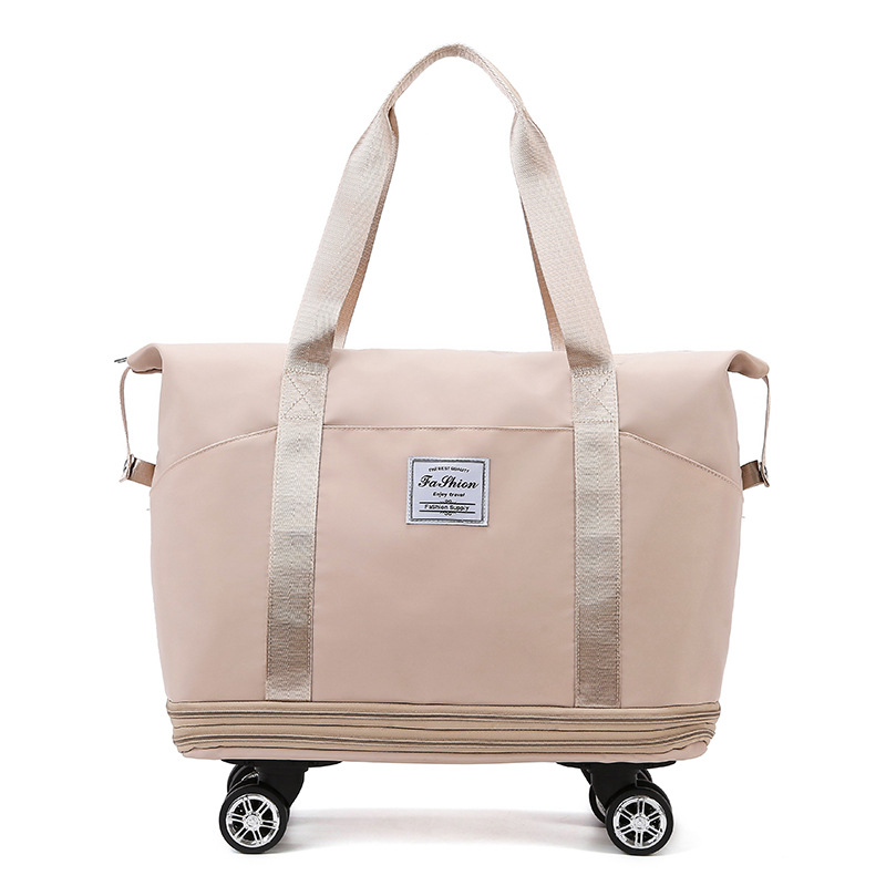 Bolsa de viaje de gran capacidad, rueda universal, bolsa de fitness deportiva extensible de doble capa portátil, bolsa de almacenamiento de viaje de viaje de corta distancia