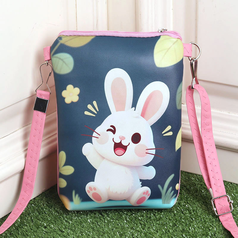 Double pull shoulder bag rabbit