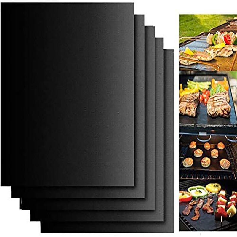 Non-Stick Outdoor Barbecue Mat Bbq Barbecue Mat Tool Teflon Oven Mat Bbqmat Supplies Barbecue Mat