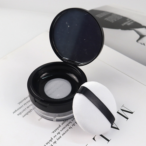 20g portable elastic mesh loose powder box, makeup setting powder box with mirror, honey powder refill box, empty box, free loose powder puff
