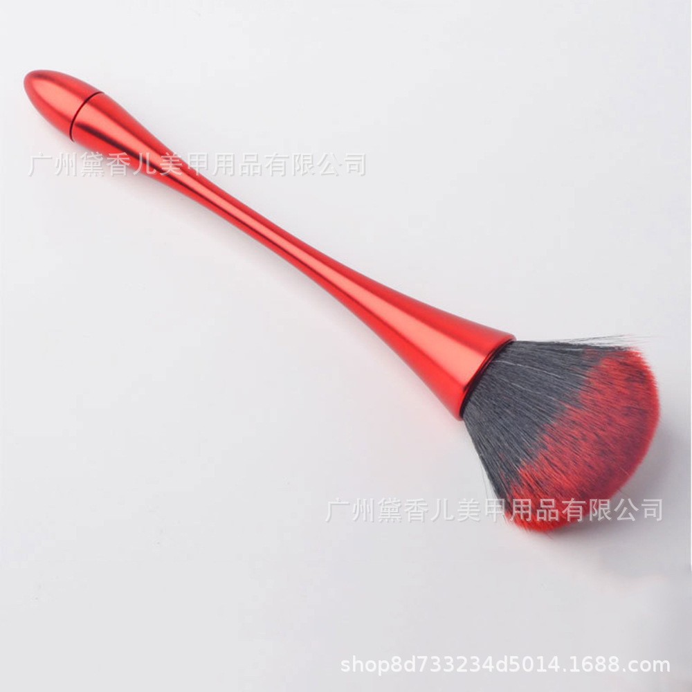 Brocha para Polvo de Manicura y Maquillaje de Nylon Suave para Limpieza de Uñas y Colorete