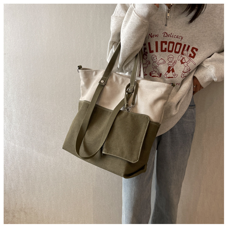 Women's Large Spring&summer Canvas Streetwear Shoulder Bag display picture 2