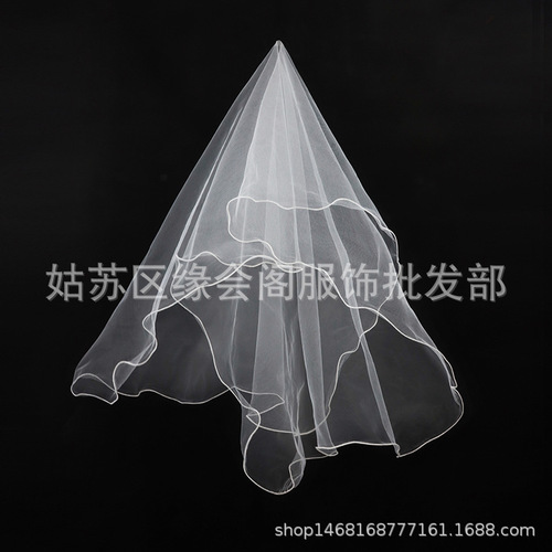 Veil female white bride main wedding dress proposal receipt registration photo props French jewelry hair accessories light little girl