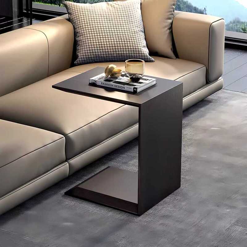 Italian Minimalist Solid Wood Small Side Table Sofa Card Table Coffee Table Movable Light Luxury High-End Corner Table Living Room Coffee Table