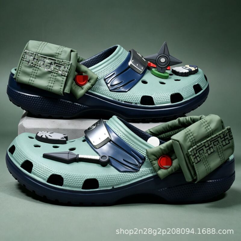 26 New Naruto-themed adult clogs, cartoon anime clogs, beach sandals, 209460