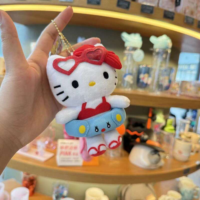卡通游泳圈kitty挂件毛绒公仔可爱新款小玩偶书包挂饰钥匙扣送人|undefined