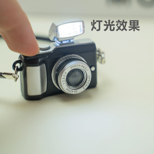 Cross-border supply of light-emitting and sounding camera pendant 3D stereo simulation camera magnetic refrigerator magnet creative magnet