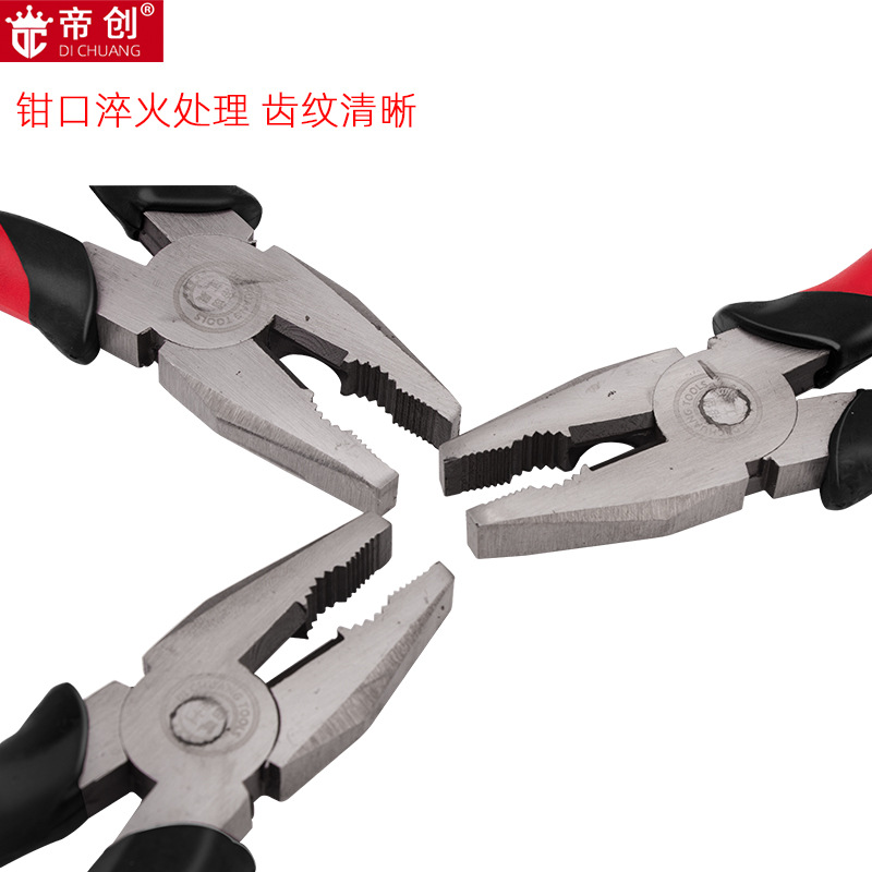 Manufacturer wholesale Dichuang tiger leather handle wire pliers 8 inches 200mm tiger wire pliers Linyi manual hardware tools