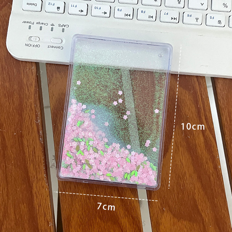 7x10透明流沙咕卡砖亚克力diy手账麻将砖彩色流沙咕盘儿童玩具|undefined
