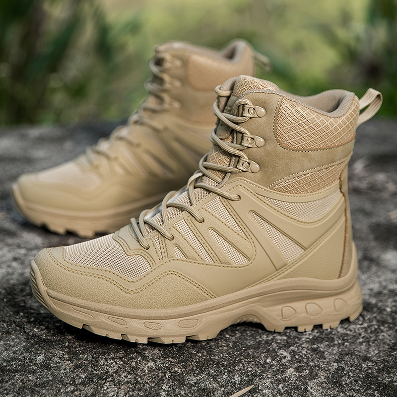 2025 zapatos tácticos de campo de campo de gran tamaño transfronterizos botas de combate verde khaki una venta directa de fábrica