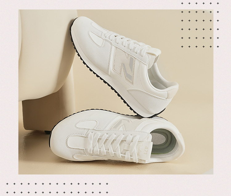 Giày sneaker nam phong cách cổ điển đa năng Forrest Gump — 471m trắng chi tiết 18