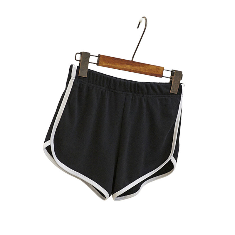 2024 European and American Sports Shorts Women's Home Leisure Solid Color Fashion Yoga Beach Pants Candy Color Sports Pants