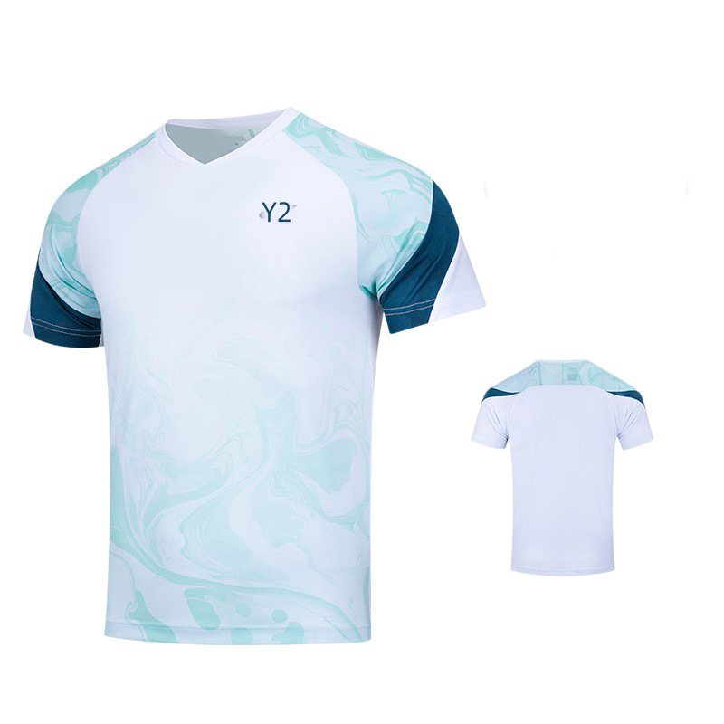2025新款YY羽毛球服女款运动服套装比赛服速干上衣情侣训练服短袖|undefined