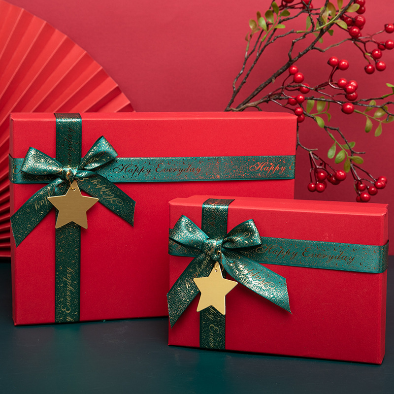 喜庆红色礼品盒天地盖结婚大号礼物包装盒上下盖现货女王礼品盒