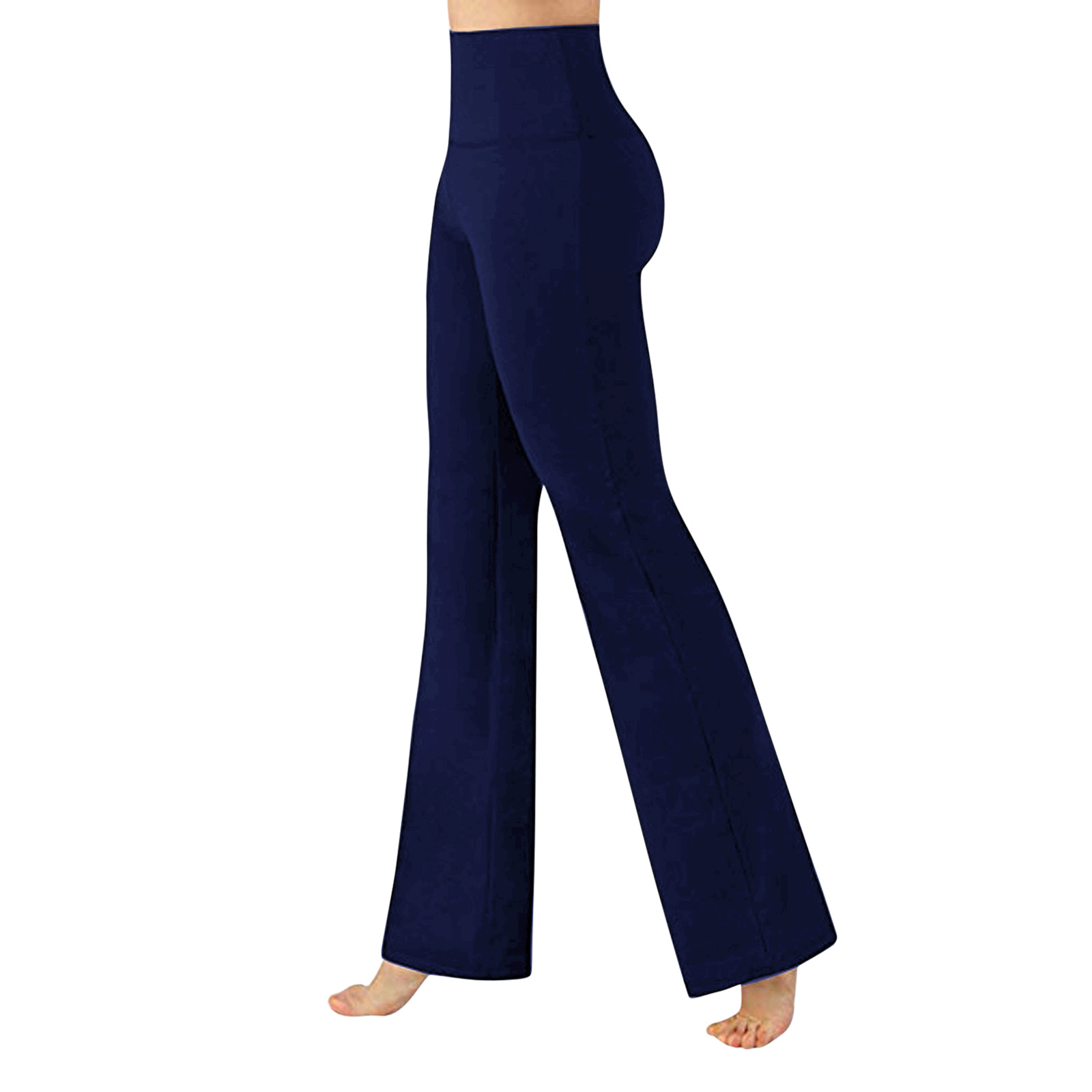 Women's Clothing fashionable slimming new high waisted high elastic solid color large leg pants casual yoga pants _voghion.com