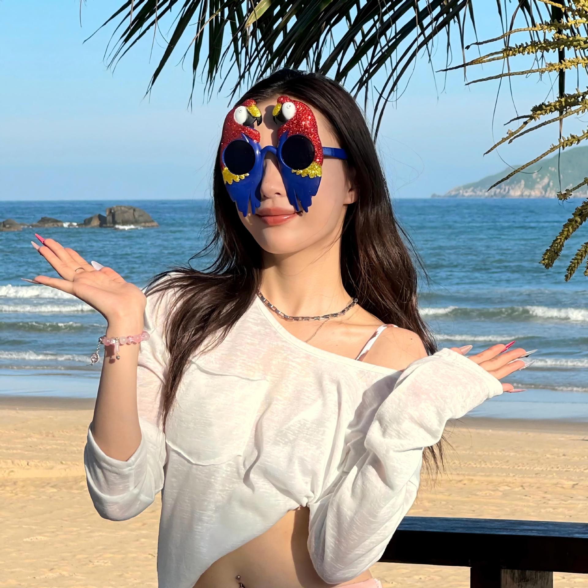 Gafas de Sol de Fiesta Hawaiana con Diseño de Flamenco ABS Decorativo para Playa image 14