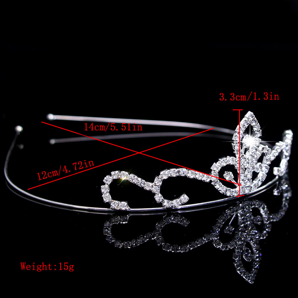 100g Weight Hair Band Hair Accessories Type 1 Piece Quantity Wedding, Banquet Occasion Rhinestone Material Crown Pattern Women's Gender Glam, Bridal Style Women's Glam Bridal Crown Rhinestone Hair Band 3