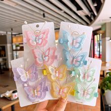 春季新款儿童蝴蝶发夹珍珠韩版春季发饰少女表演饰品工厂直销批发