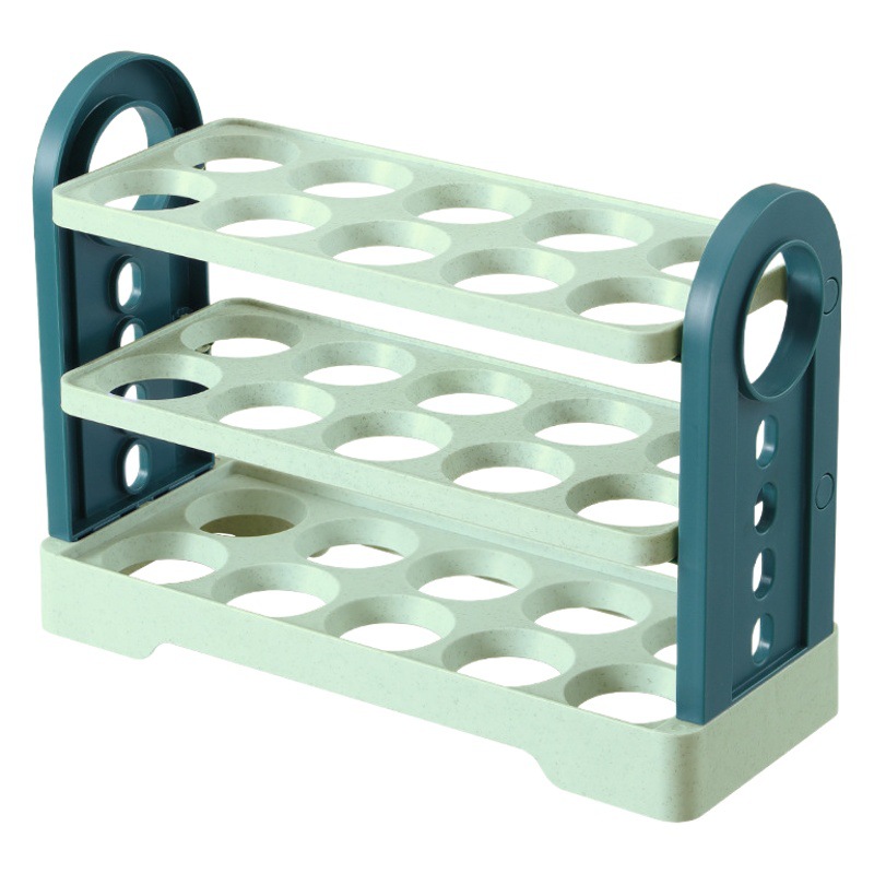 Estante de huevo refrigerador puerta lateral de almacenamiento Flip bandeja de huevos refrigerador caja de almacenamiento de alimentos grado crisper caja de almacenamiento de huevos