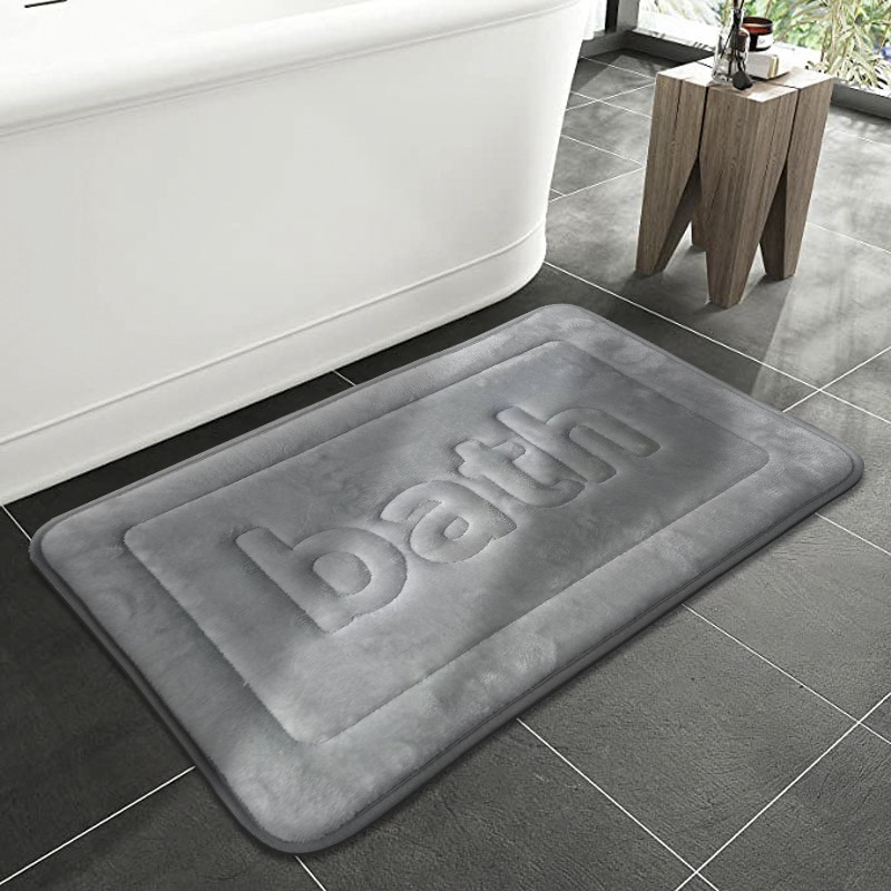 Cross-Border Hot Selling Bathroom Absorbent Floor Mat Thickened Slow Rebound Sponge Mat Non-Slip Entrance Toilet Absorbent Foot Mat