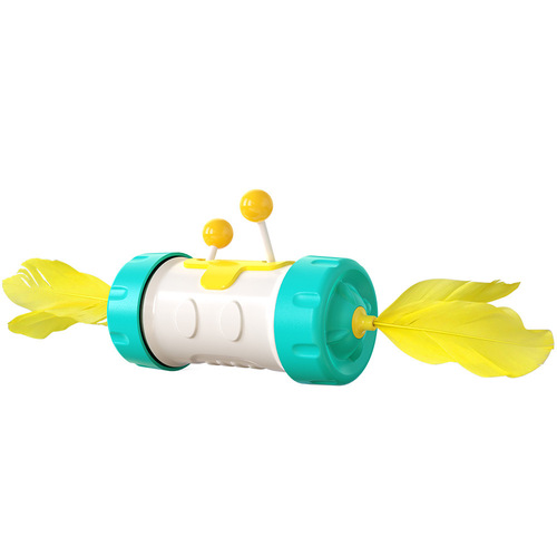 Pet supplies cross-border Amazon new product cat toys feather teaser wand, self-righting cat toy, feather cat fighting ball