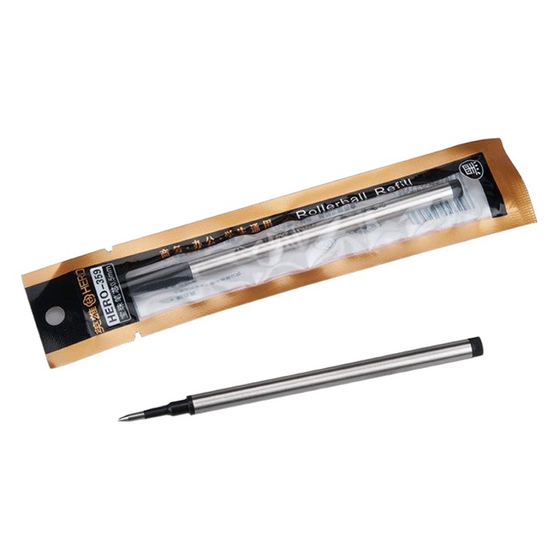 HERO HERO Baozhu Refill 359 Universal Black 0.5 mm0.7 In-line Metal Rod Signature Pen Refill Spiral