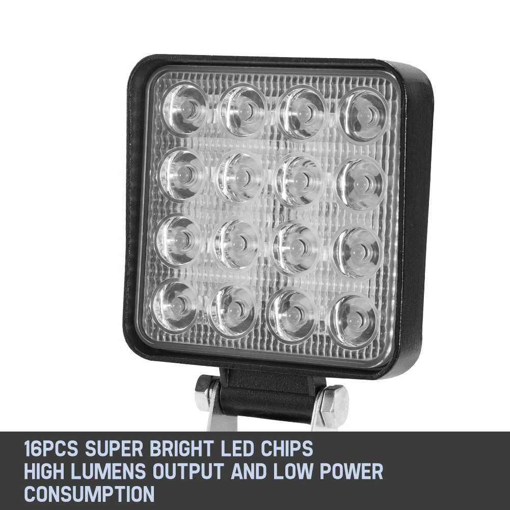 Производители ИСТОЧНИКА поставляют охлаждающее ребро рабочего света мощностью 48 Вт SQ до абажура толщиной 3 см.