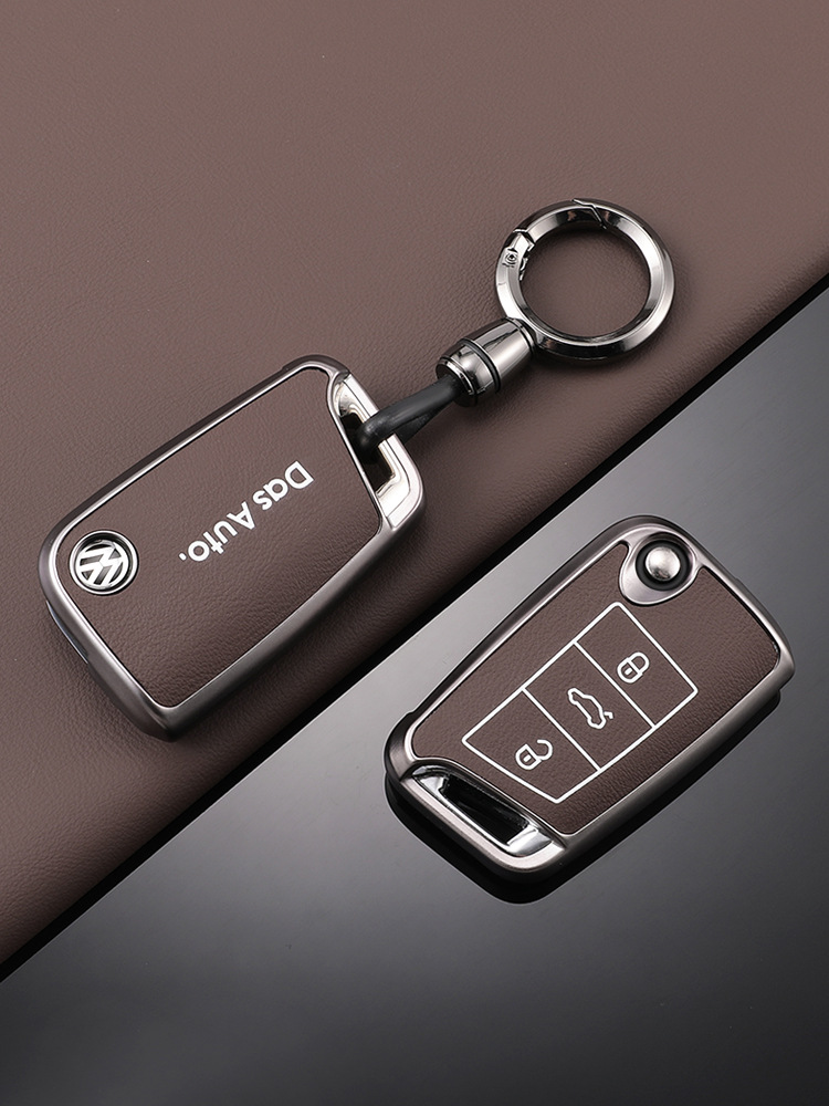 Adecuado para la funda de la llave Volkswagen Sagitar todo incluido TPU patrón de piel exploración Yue Passat Bora LaVida Yue hebilla de la caja protectora