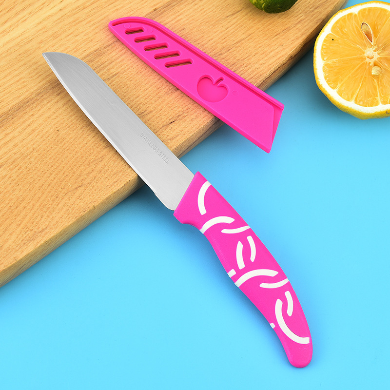 Mini cuchillo de cáscara portátil cuchillo de cáscara de cocina hogar color blanco cuchillo de frutas de acero inoxidable