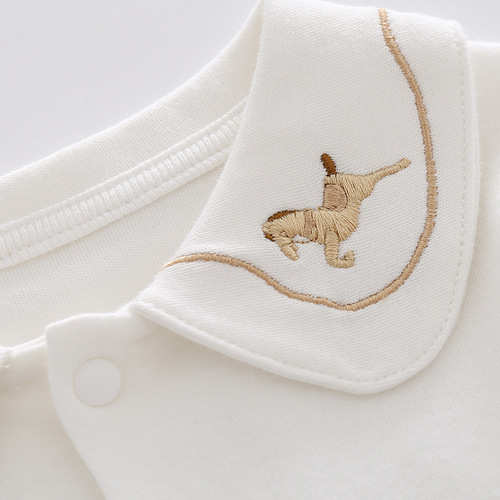 Nordic Trojan cross-border children's clothing baby shirt lapel T-shirt pure cotton long-sleeved bottoming shirt infant cotton top