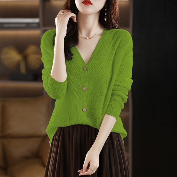 Spring woolen short cardigan