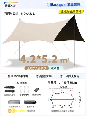 Equipment Camping Picnic Sun — Avtomobil yan çətirləri - 4252-vinyl-butterfly-octagonal-canopy