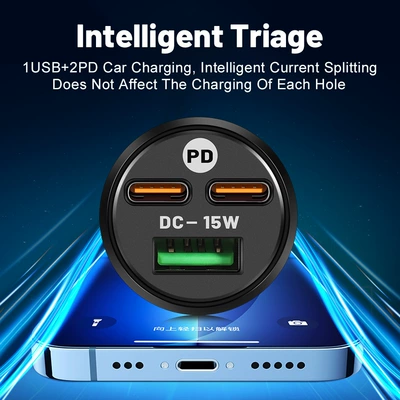 three multi-interface mobile phone car | Mobil şarj cihazları