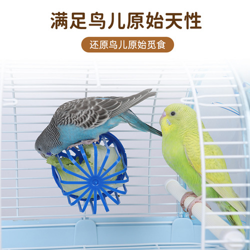 Bird Fruit and Vegetable Basket Fruit Basket Wenniao Jade Bird Egg Holder Big Tit Embroidered Eye Feeder Wire Cage Interior Hanging Supplies