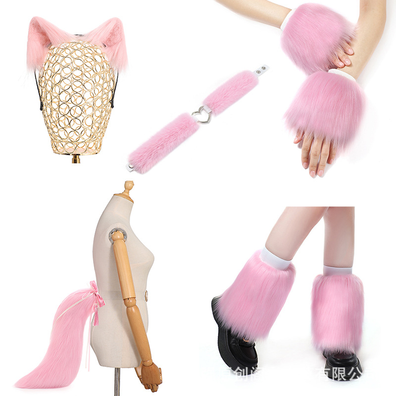 손으로 만든 박제 곰 귀 헤어 클립 코스프레 패션 액세서리 축제 파티 소품 머리 장식 헤어 액세서리